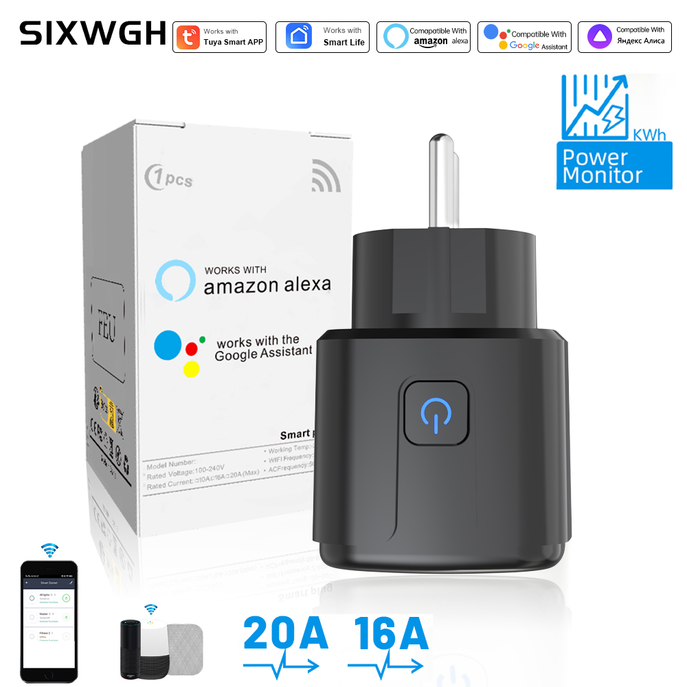 Smart Home Technology - Tuya スマートソケット WiFi リモートコントロール EU プラグ