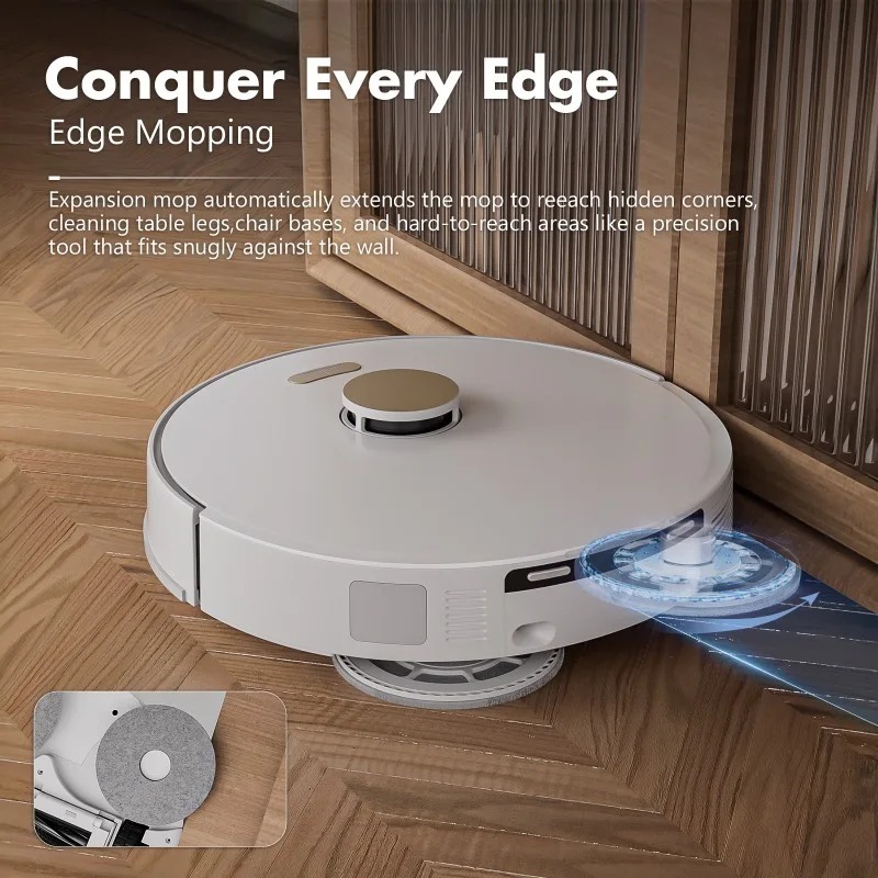 Smart Home Robot - ロボット掃除機、乾湿両用モップ、リモコン操作、スマートワイヤレス清掃、バッテリー駆動、家庭用清掃ロボット