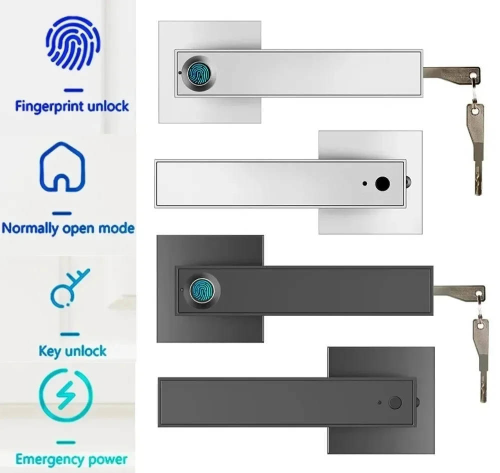 Smart Home Technology - Bluetooth対応Tuyaアプリ搭載の新型スマートドアロック デジタル電子錠 スマートホーム用木製ドアロック 生体認証指紋認証