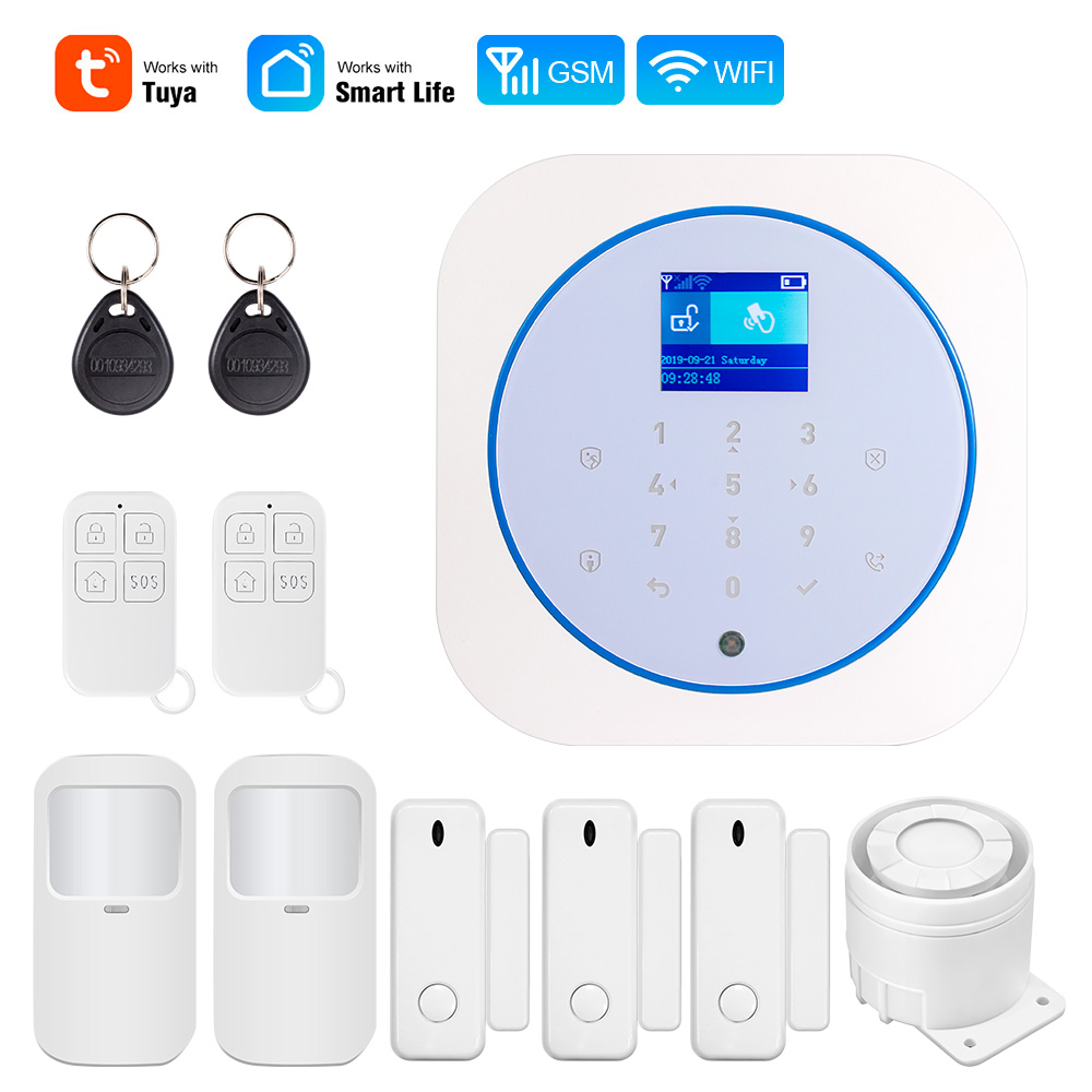Smart Home Demo Kit - KERUI G12 ホームセキュリティ警報システム GSM 接続モバイルワイヤレス盗難警報キットモーションセンサーサイレン TUYA