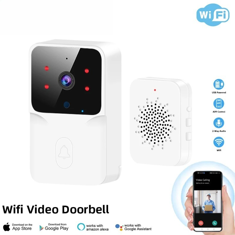 Smart Home Cctv - スマートホームWiFiドアベルHDカメラ赤外線アラーム無線双方向インターコムモニタリング