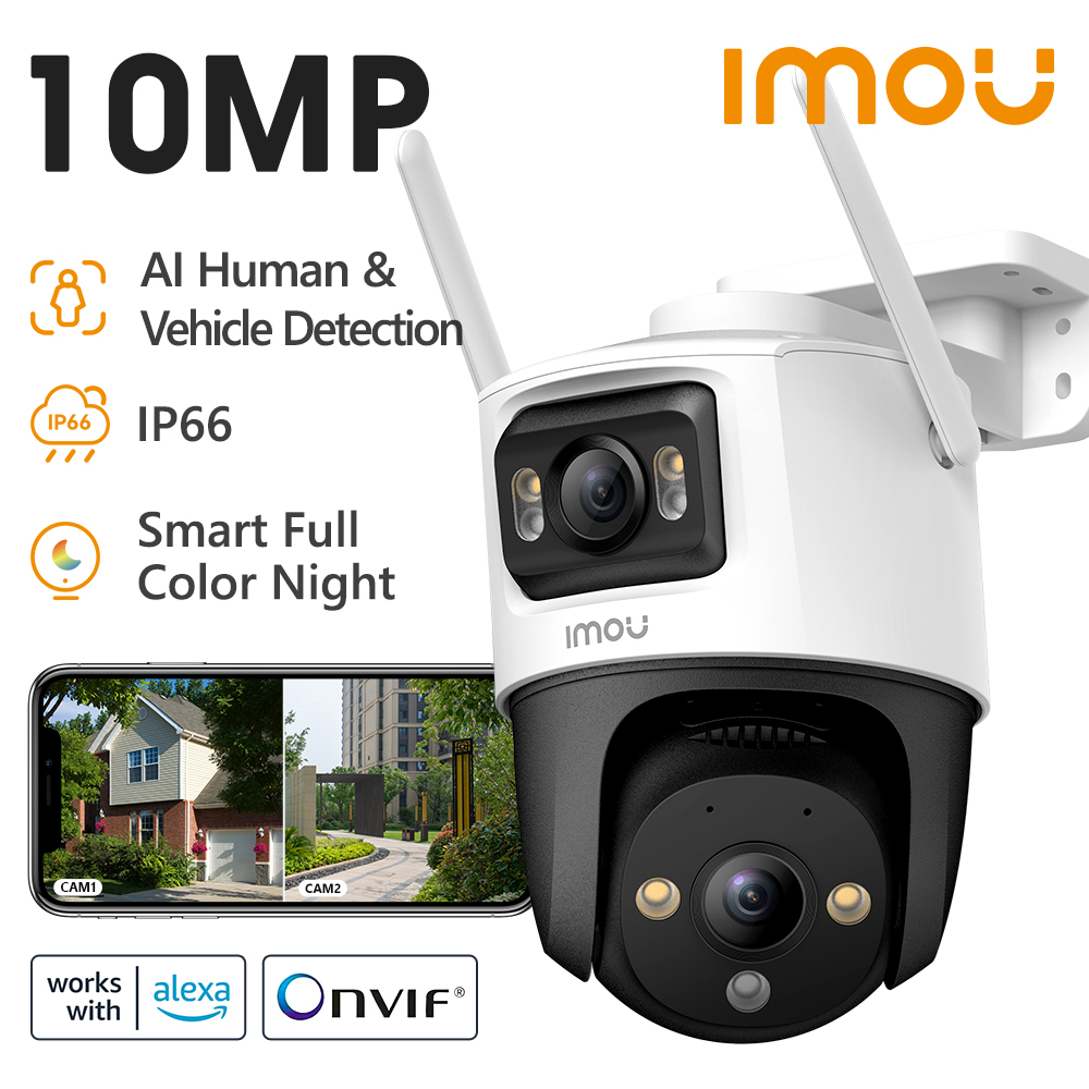 Smart Home Camera Ezviz - Imou-屋外監視カメラ,デュアルバンドレンズ,ポイント,ホームセキュリティ,ipカメラ,ai人間および車両の検出,10 mp