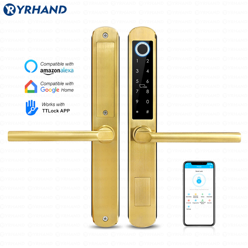 IP66 ゴールドステンレス鋼スライドガラススマートロック  - Smart Home Technology のレビューと価格