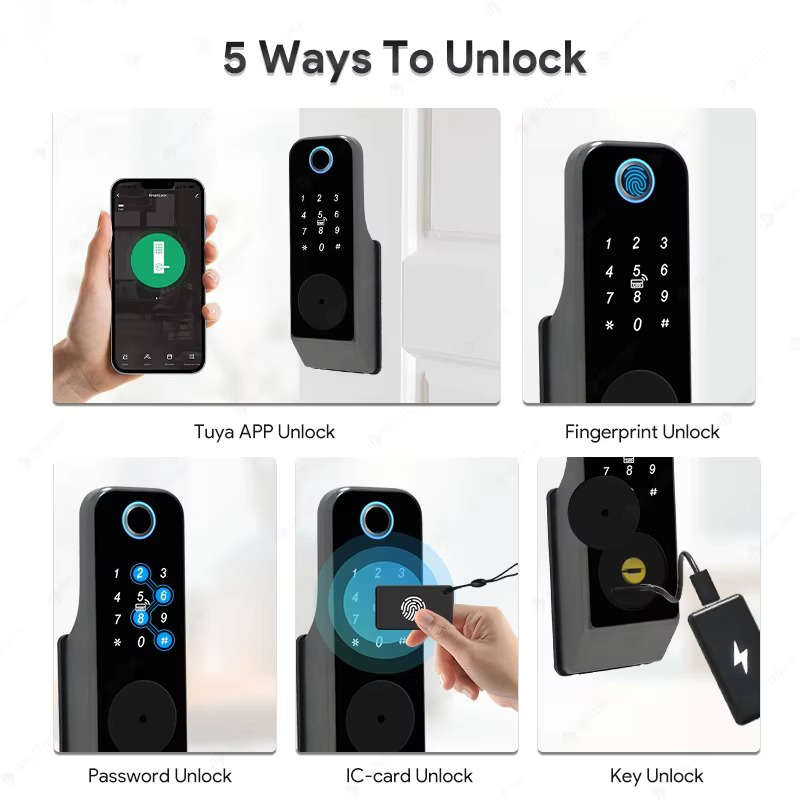 防水指紋ロック Tuya Wifi リモートコントロール B - Smart Home Technology のレビューと価格