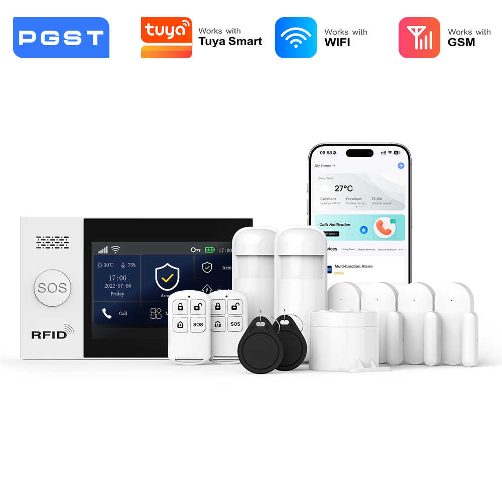 PGST 2G GSM WiFi 警報システムキット ワイヤ - Smart Home Demo Kit のレビューと価格