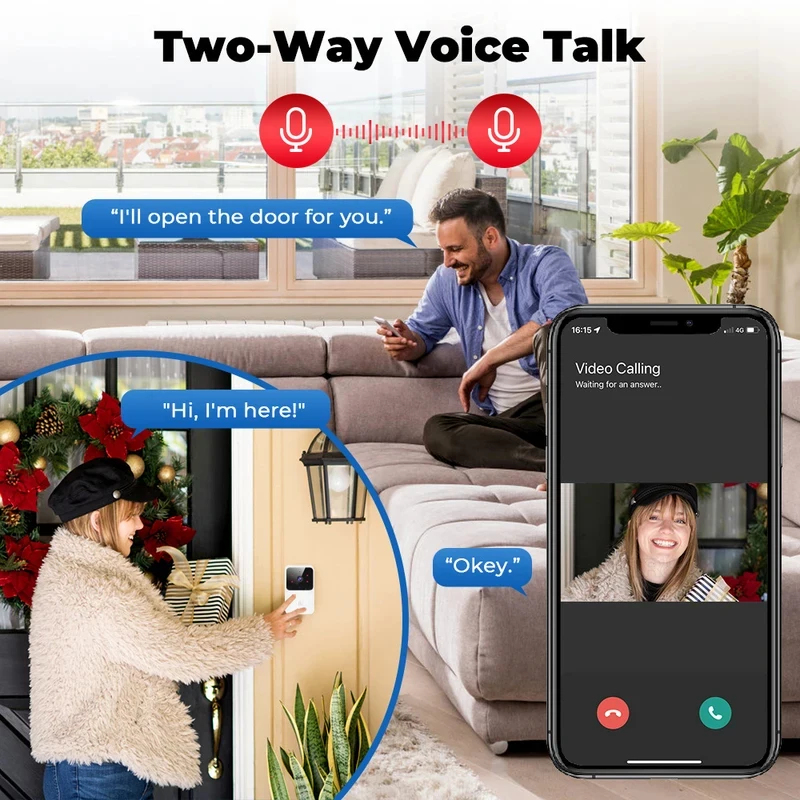 スマートホーム WiFi ビデオドアベル ワイヤレス電話 双 - Smart Home Cctv のレビューと価格