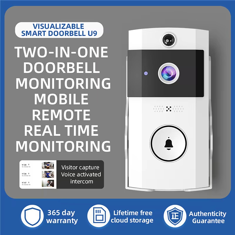 HD ワイヤレス WIFI ドアベルカメラ ソーラー充電付き - Smart Home Cctv のレビューと価格