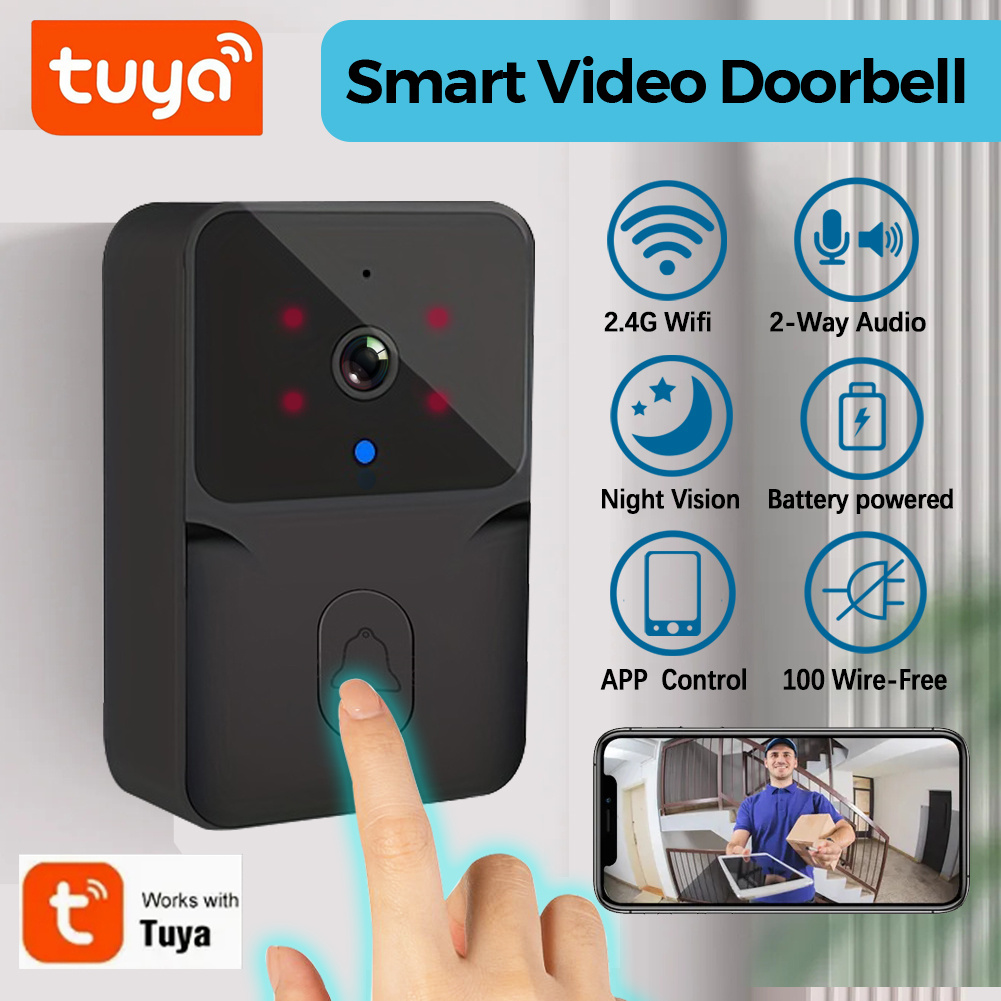 Tuya ワイヤレススマートビデオドアベル、2.4G WiF - Smart Home Cctv のレビューと価格